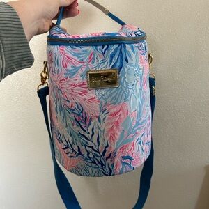 Lilly Pulitzer Blue and Pink Cooler Bag
